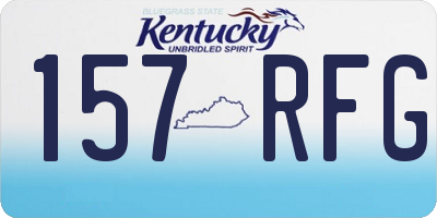 KY license plate 157RFG