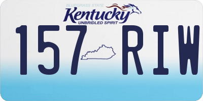 KY license plate 157RIW