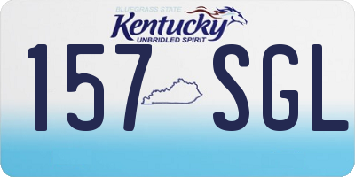 KY license plate 157SGL