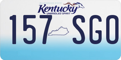 KY license plate 157SGO