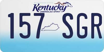 KY license plate 157SGR