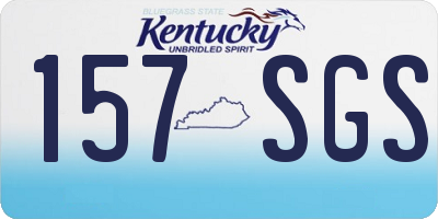 KY license plate 157SGS