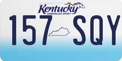 KY license plate 157SQY
