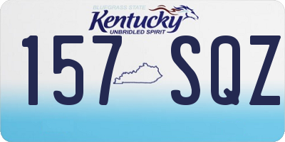 KY license plate 157SQZ