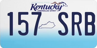 KY license plate 157SRB