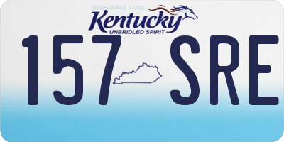 KY license plate 157SRE