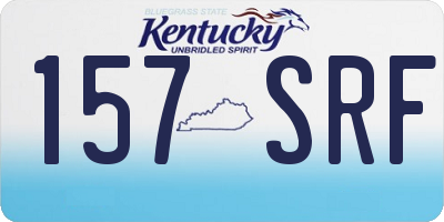 KY license plate 157SRF