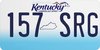 KY license plate 157SRG