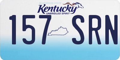 KY license plate 157SRN