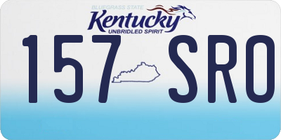 KY license plate 157SRO