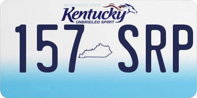 KY license plate 157SRP
