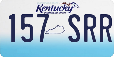 KY license plate 157SRR
