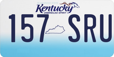 KY license plate 157SRU