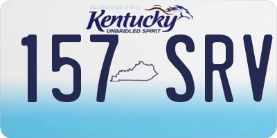 KY license plate 157SRV
