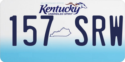 KY license plate 157SRW