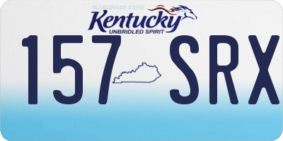 KY license plate 157SRX