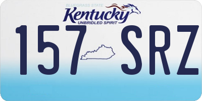 KY license plate 157SRZ