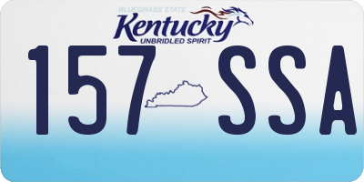 KY license plate 157SSA