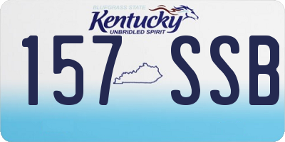 KY license plate 157SSB
