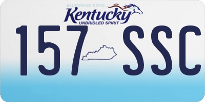 KY license plate 157SSC