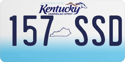 KY license plate 157SSD
