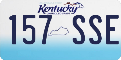 KY license plate 157SSE