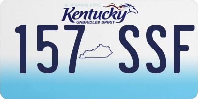 KY license plate 157SSF