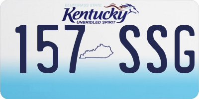 KY license plate 157SSG