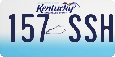 KY license plate 157SSH