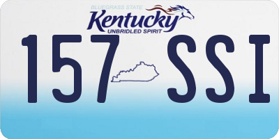 KY license plate 157SSI