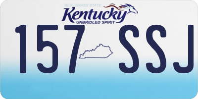 KY license plate 157SSJ