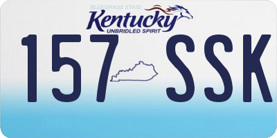 KY license plate 157SSK