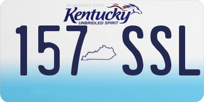 KY license plate 157SSL