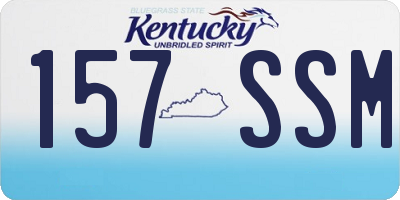 KY license plate 157SSM