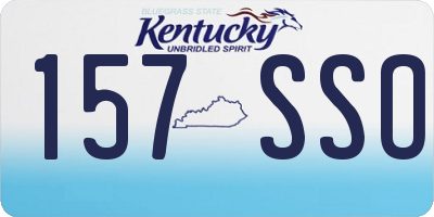 KY license plate 157SSO