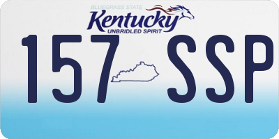 KY license plate 157SSP