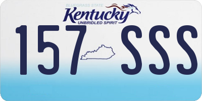KY license plate 157SSS