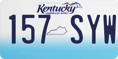 KY license plate 157SYW