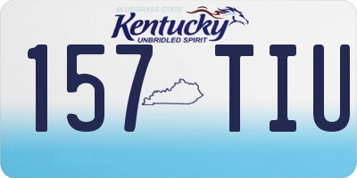 KY license plate 157TIU