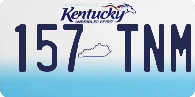 KY license plate 157TNM