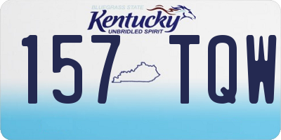 KY license plate 157TQW