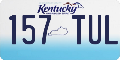 KY license plate 157TUL