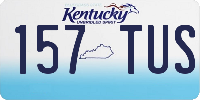 KY license plate 157TUS