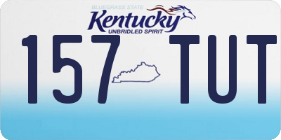 KY license plate 157TUT