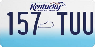 KY license plate 157TUU