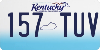 KY license plate 157TUV