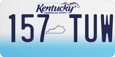 KY license plate 157TUW