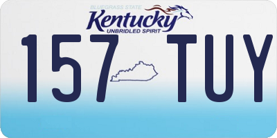 KY license plate 157TUY