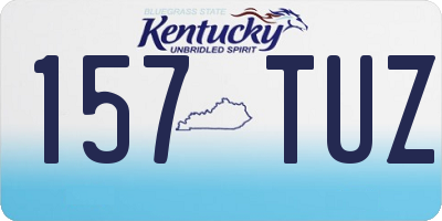 KY license plate 157TUZ