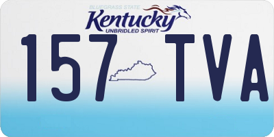 KY license plate 157TVA